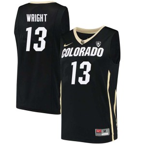 Men Colorado Buffaloes #13 Namon Wright Black NCAA Jersey 347583-186