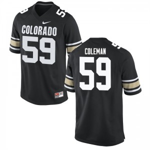 Mens Colorado Buffaloes #59 Timothy Coleman Home Black Embroidery Jersey 900445-226