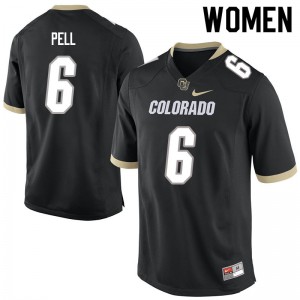 Women Colorado #6 Alec Pell Black Football Jersey 939931-528