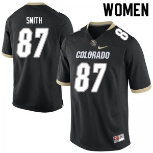 Women's Colorado Buffaloes #87 Alexander Smith Black Stitched Jerseys 503951-331