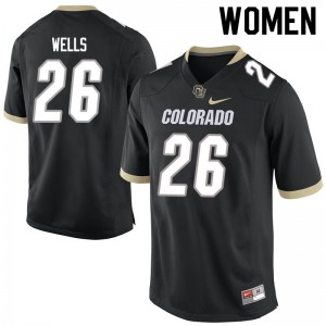 Womens University of Colorado #26 Carson Wells Black College Jerseys 189352-241