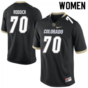 Women's University of Colorado #70 Casey Roddick Black NCAA Jersey 802307-895