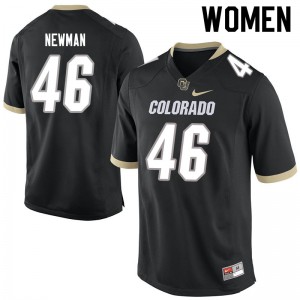 Womens University of Colorado #46 Chase Newman Black Embroidery Jersey 202471-944