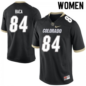 Women University of Colorado #84 Clayton Baca Black Stitched Jerseys 889292-848