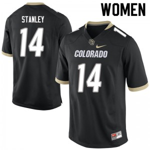 Women's Buffaloes #14 Dimitri Stanley Black University Jerseys 799982-977