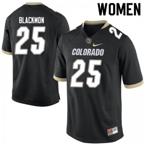 Women's University of Colorado #25 Mekhi Blackmon Black Embroidery Jersey 346458-809