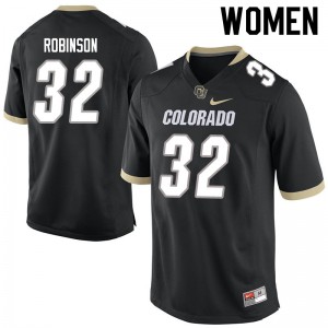 Women Colorado #32 Ray Robinson Black NCAA Jerseys 389190-712