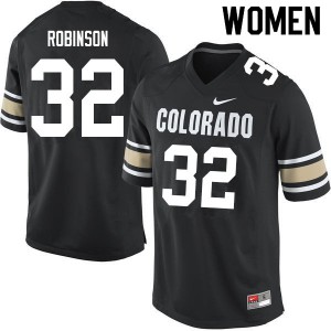 Womens Colorado #32 Ray Robinson Home Black NCAA Jersey 647873-811