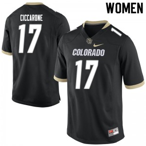 Womens Colorado #17 Grant Ciccarone Black Embroidery Jerseys 216474-983