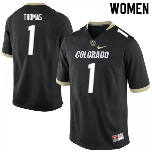 Women's UC Colorado #1 Guy Thomas Black Stitched Jersey 510047-876