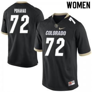 Women Buffaloes #72 Nikko Pohahau Black Player Jerseys 846852-886