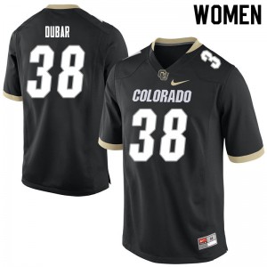 Women's Colorado Buffaloes #38 Steele Dubar Black Official Jersey 314419-702