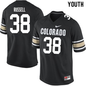 Youth Buffaloes #38 Brady Russell Home Black Official Jerseys 730644-337