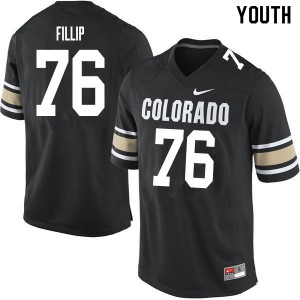 Youth UC Colorado #76 Frank Fillip Home Black Player Jerseys 504570-666