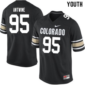 Youth University of Colorado #95 Israel Antwine Home Black Player Jerseys 767901-260