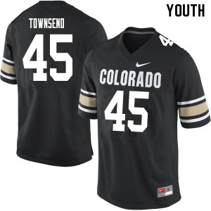 Youth Colorado #45 James Townsend Home Black Embroidery Jerseys 315762-671