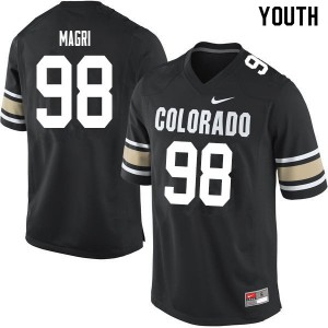 Youth Colorado Buffaloes #98 Nico Magri Home Black College Jerseys 730626-886