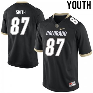 Youth Colorado Buffaloes #87 Alexander Smith Black Football Jerseys 797129-581