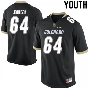 Youth Colorado Buffaloes #64 Austin Johnson Black Stitched Jersey 144473-499