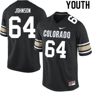Youth Colorado #64 Austin Johnson Home Black Stitch Jersey 863355-594