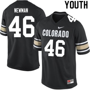 Youth University of Colorado #46 Chase Newman Home Black Football Jerseys 881496-576