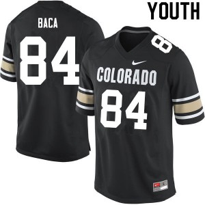 Youth Buffaloes #84 Clayton Baca Home Black Embroidery Jersey 412476-391