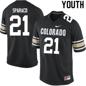 Youth Colorado Buffaloes #21 Dante Sparaco Home Black Player Jerseys 872146-855