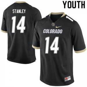 Youth Colorado Buffaloes #14 Dimitri Stanley Black University Jerseys 803170-463