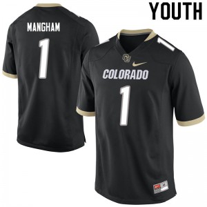 Youth Colorado Buffaloes #1 Jaren Mangham Black Alumni Jersey 526538-653