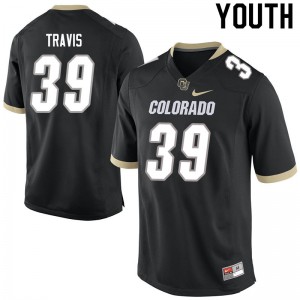 Youth University of Colorado #39 Ryan Travis Black Football Jerseys 379840-348