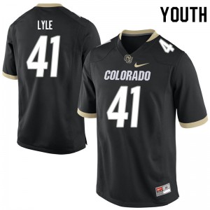 Youth University of Colorado #41 Anthony Lyle Black Stitched Jerseys 663493-343