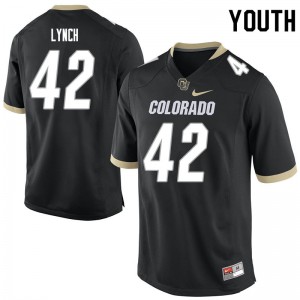 Youth Colorado Buffaloes #42 Devin Lynch Black Stitch Jerseys 192926-277