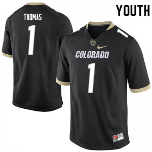 Youth Colorado #1 Guy Thomas Black University Jerseys 956022-365