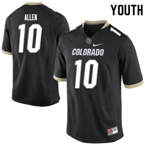 Youth Buffaloes #10 Jash Allen Black Football Jerseys 602037-552