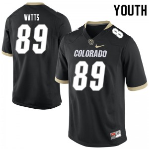 Youth University of Colorado #89 Josh Watts Black High School Jerseys 759575-526