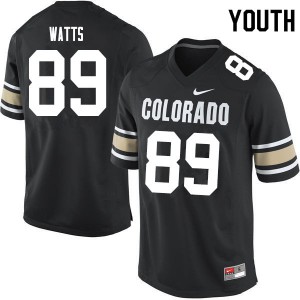 Youth UC Colorado #89 Josh Watts Home Black Alumni Jerseys 537417-486