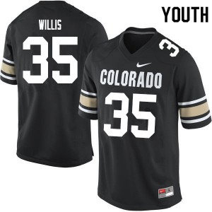 Youth Colorado #35 Mac Willis Home Black High School Jersey 452668-257