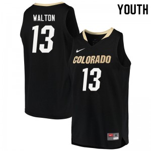 Youth Buffaloes #13 Dallas Walton Black Player Jersey 130647-307