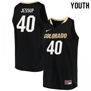 Youth University of Colorado #40 Isaac Jessup Black Official Jerseys 166070-644