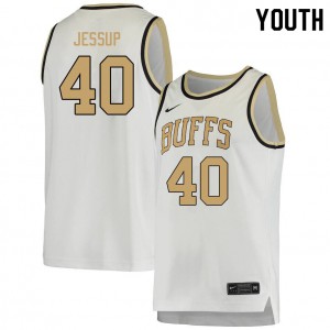 Youth University of Colorado #40 Isaac Jessup White Embroidery Jersey 617842-509