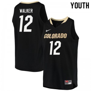 Youth Colorado Buffaloes #12 Jabari Walker Black Stitched Jersey 735516-834