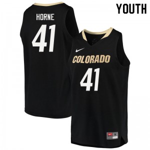 Youth Colorado Buffaloes #41 Jeriah Horne Black Stitch Jerseys 376076-872
