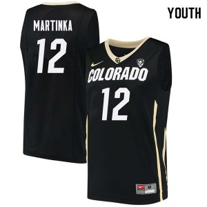 Youth Colorado #12 AJ Martinka Black Stitched Jersey 537225-488