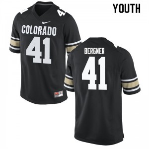 Youth Colorado Buffaloes #41 Andrew Bergner Home Black Stitch Jersey 296199-949