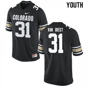 Youth UC Colorado #31 Jonathan Van Diest Home Black Official Jerseys 567898-942