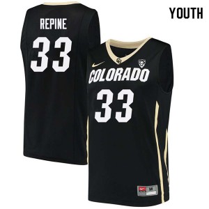 Youth UC Colorado #33 Josh Repine Black High School Jersey 203099-611