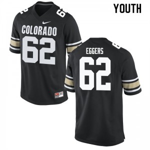 Youth Colorado #62 Justin Eggers Home Black Stitch Jersey 599828-361