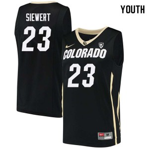 Youth University of Colorado #23 Lucas Siewert Black NCAA Jersey 696100-793