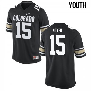 Youth Colorado Buffaloes #15 Sam Noyer Home Black Player Jersey 164663-750
