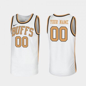 Men Colorado Buffaloes #00 Custom White Basketball Jerseys 814753-364